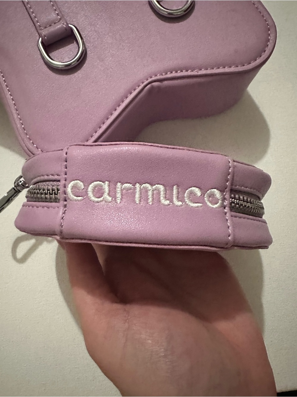 Carmico Lavender & White Moon & Stars Convertible Bag Matching Mini Moon Wallet - Picture 10 of 16